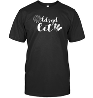 Let's Get Lit 4th Of July Shirt Unisex Short Sleeve Classic Tee