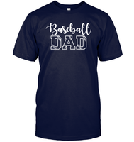 Baseball Dad Shirt Unisex Short Sleeve Classic Tee With Baseball Stripes