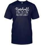 Baseball Dad Shirt Unisex Short Sleeve Classic Tee With Baseball Stripes