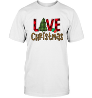Love Christmas Shirt With Plaid And Cheetah For Women