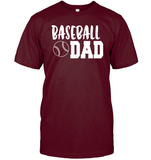 Baseball Dad Shirt Unisex Short Sleeve Classic Tee With Baseball