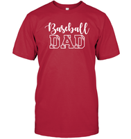 Baseball Dad Shirt Unisex Short Sleeve Classic Tee With Baseball Stripes