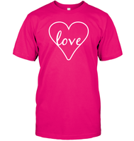 Love In Heart Valentine's Day Unisex Short Sleeve Classic Tee
