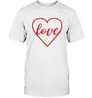 Love In Heart Valentine's Day Shirt For Adults
