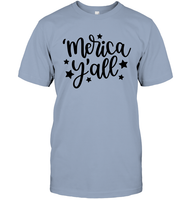 Merica Yall 4th Of July Shirt Unisex Short Sleeve Classic Tee