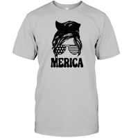 Merica Mom Bun 4th Of July Shirt Unisex Short Sleeve Classic Tee