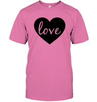 Love With Heart Valentine's Day Unisex Short Sleeve Classic Tee