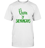 Queen of Shenanigans St Patrick's Day Shirt Unisex Short Sleeve Classic Tee