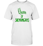 Queen of Shenanigans St Patrick's Day Shirt Unisex Short Sleeve Classic Tee