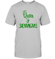 Queen of Shenanigans St Patrick's Day Shirt Unisex Short Sleeve Classic Tee