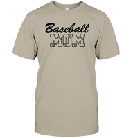 Baseball Mom Shirt Unisex Short Sleeve Classic Tee With Baseball Stripes