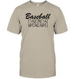Baseball Mom Shirt Unisex Short Sleeve Classic Tee With Baseball Stripes