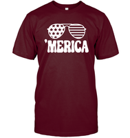 Retro Merica Sunglasses 4th Of July Shirt Unisex Short Sleeve Classic Tee