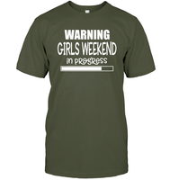 Warning Girls Weekend In Progress Girls Trip Shirt Unisex Short Sleeve Classic