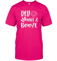 Red White And Booze 4th Of July Shirt Unisex Short Sleeve Classic Tee