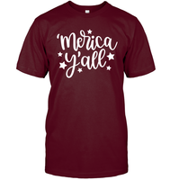 Merica Yall 4th Of July Shirt Unisex Short Sleeve Classic Tee