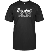 Baseball Mom Shirt Unisex Short Sleeve Classic Tee With Baseball Stripes