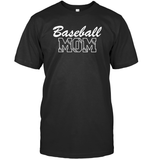 Baseball Mom Shirt Unisex Short Sleeve Classic Tee With Baseball Stripes