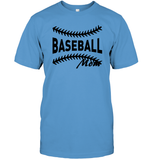 Baseball Mom Shirt Unisex Short Sleeve Classic Tee With Baseball Stripes