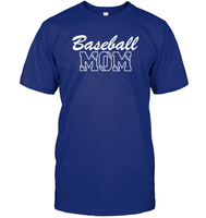 Baseball Mom Shirt Unisex Short Sleeve Classic Tee With Baseball Stripes