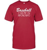 Baseball Mom Shirt Unisex Short Sleeve Classic Tee With Baseball Stripes