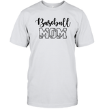 Baseball Mom Shirt Unisex Short Sleeve Classic Tee With Baseball Stripes