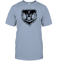Cool Angry Grizzly Bear Shirt Unisex Short Sleeve Classic Tee