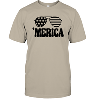 Retro Merica Sunglasses 4th Of July Shirt Unisex Short Sleeve Classic Tee