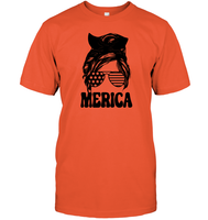 Merica Mom Bun 4th Of July Shirt Unisex Short Sleeve Classic Tee