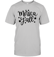 Merica Yall 4th Of July Shirt Unisex Short Sleeve Classic Tee