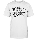 Merica Yall 4th Of July Shirt Unisex Short Sleeve Classic Tee