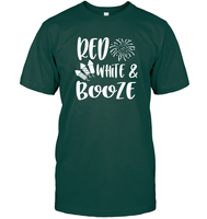 Red White And Booze 4th Of July Shirt Unisex Short Sleeve Classic Tee