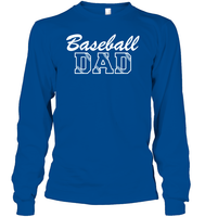 Baseball Dad Shirt Unisex Long Sleeve Classic Tee With Baseball Stripes