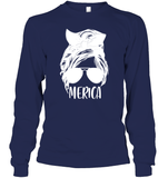 Merica Mom Bun 4th Of July Shirt Unisex Long Sleeve Classic Tee