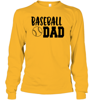 Baseball Dad Shirt Unisex Long Sleeve Classic Tee With Baseball