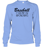 Baseball Mom Shirt Unisex Long Sleeve Classic Tee With Baseball Stripes