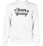 Happy Holidays Christmas Shirt Unisex Long Sleeve Classic Tee