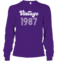 1987 Retro Vintage Birth Year Blast Unisex Long Sleeve Classic Tee