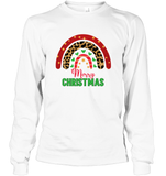 Merry Christmas Shirt With Rainbow For Women