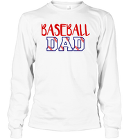 Baseball Dad Shirt, Long Sleeve, Hoodie, and Sweatshirt With Baseball Stripes