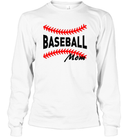 Baseball Mom Shirt, Long Sleeve, Hoodie, and Sweatshirt With Baseball Stripes