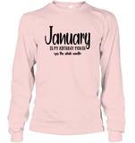 January Birthday Month Unisex Long Sleeve Classic Tee