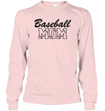 Baseball Mom Shirt Unisex Long Sleeve Classic Tee With Baseball Stripes