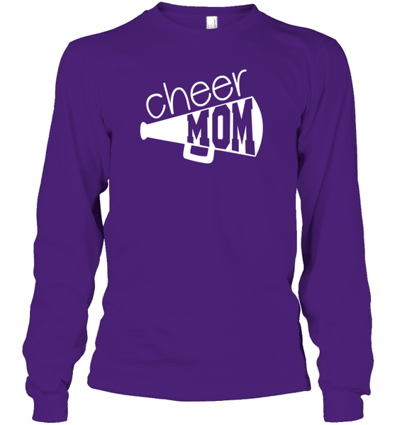 Cheer Mom With Megaphone Unisex Long Sleeve Classic Tee