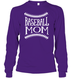 Baseball Mom Shirt Unisex Long Sleeve Classic Tee With Baseball Stripes