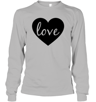 Love With Heart Valentine's Day Unisex Long Sleeve Classic Tee