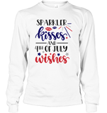 Sparkler Kisses 4th Of July Shirt Unisex Short Sleeve, Long Sleeve, Hoodies, Sweatshirt