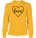 Love In Heart Valentine's Day Unisex Long Sleeve Classic Tee