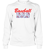 Baseball Dad Shirt, Long Sleeve, Hoodie, and Sweatshirt With Baseball Stripes