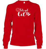 Let's Get Lit 4th Of July Shirt Unisex Long Sleeve Classic Tee